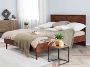 Bed with LED MIALET 160 x 200 cm (EU King Size) Dark Brown_750486