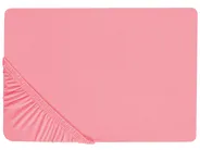 Fitted Sheet JANBU 200 x 200 cm Cotton Coral_845413