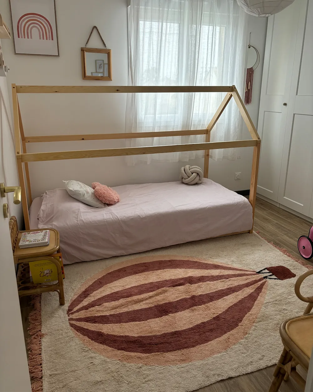 Kids Bed House Pine Wood TOSSE 90 x 200 cm (EU Single) Light Brown_978660