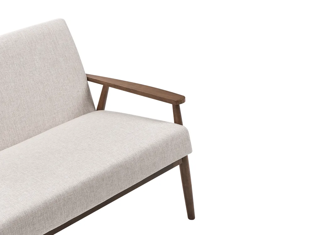Sofa 2 Seater ESRUM Fabric Dark Brown/ Beige_1015790