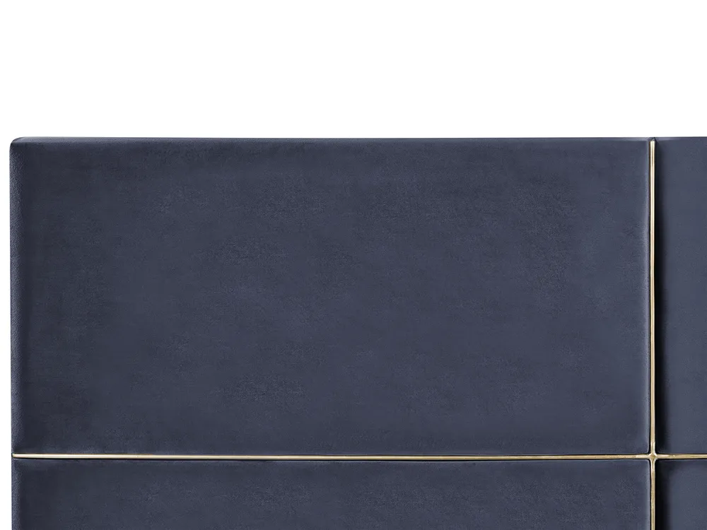 Ottoman Bed VERNOYES Velvet Black 160 x 200 cm (EU King Size)_861453