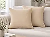 Koristetyynysetti 2 kpl LEUZEA 45 x 45 cm Buklee Beige Hillitty