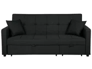 Sofa Bed 3 Seater GLOMMA Fabric Black_717996