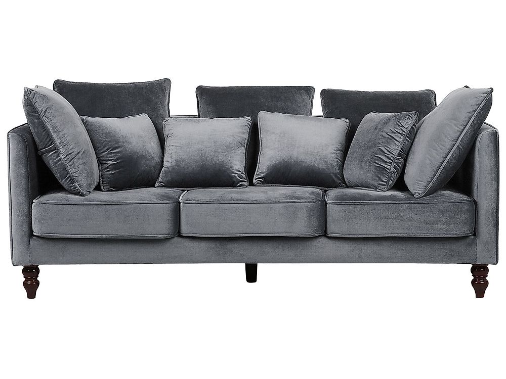 Sofa 3-seter FENSTAD Fløyel Grå