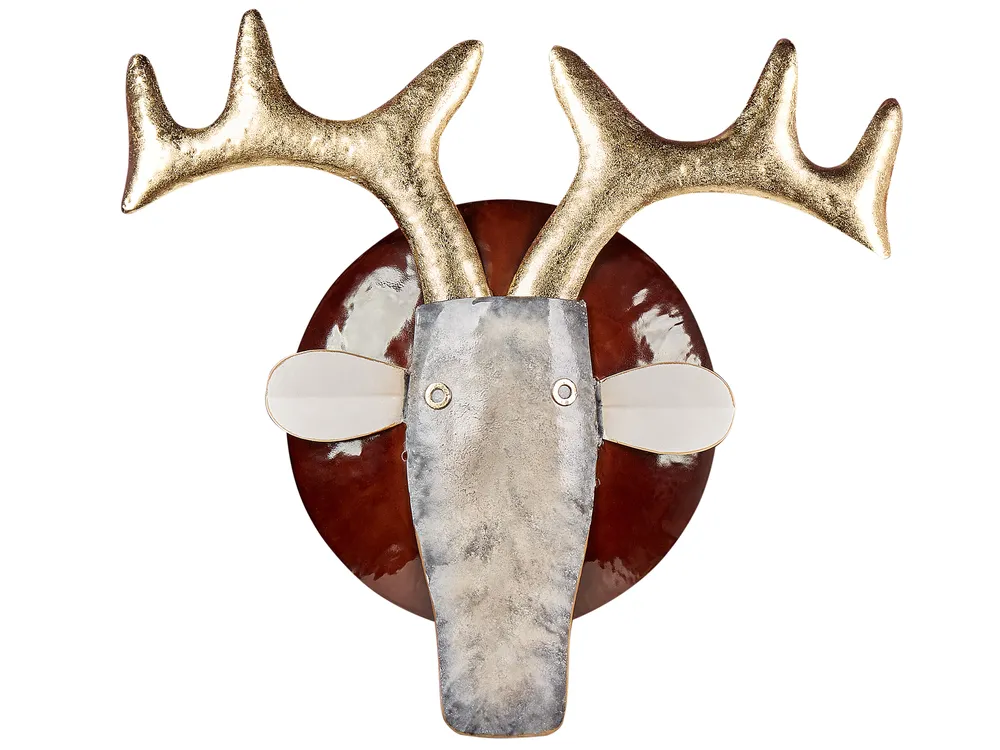 Wall Decor Bull FLUORINE Metal 54 cm Multicolour