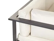 Garden Corner Sofa with Table 5 Seater MESSINA Grey/ Beige Left Hand_878312