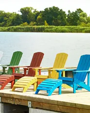 Garden Footstool ADIRONDACK Yellow_809713