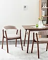 Ruokatuolisetti 2 kpl MYLO Kangas Tummanruskea/beige