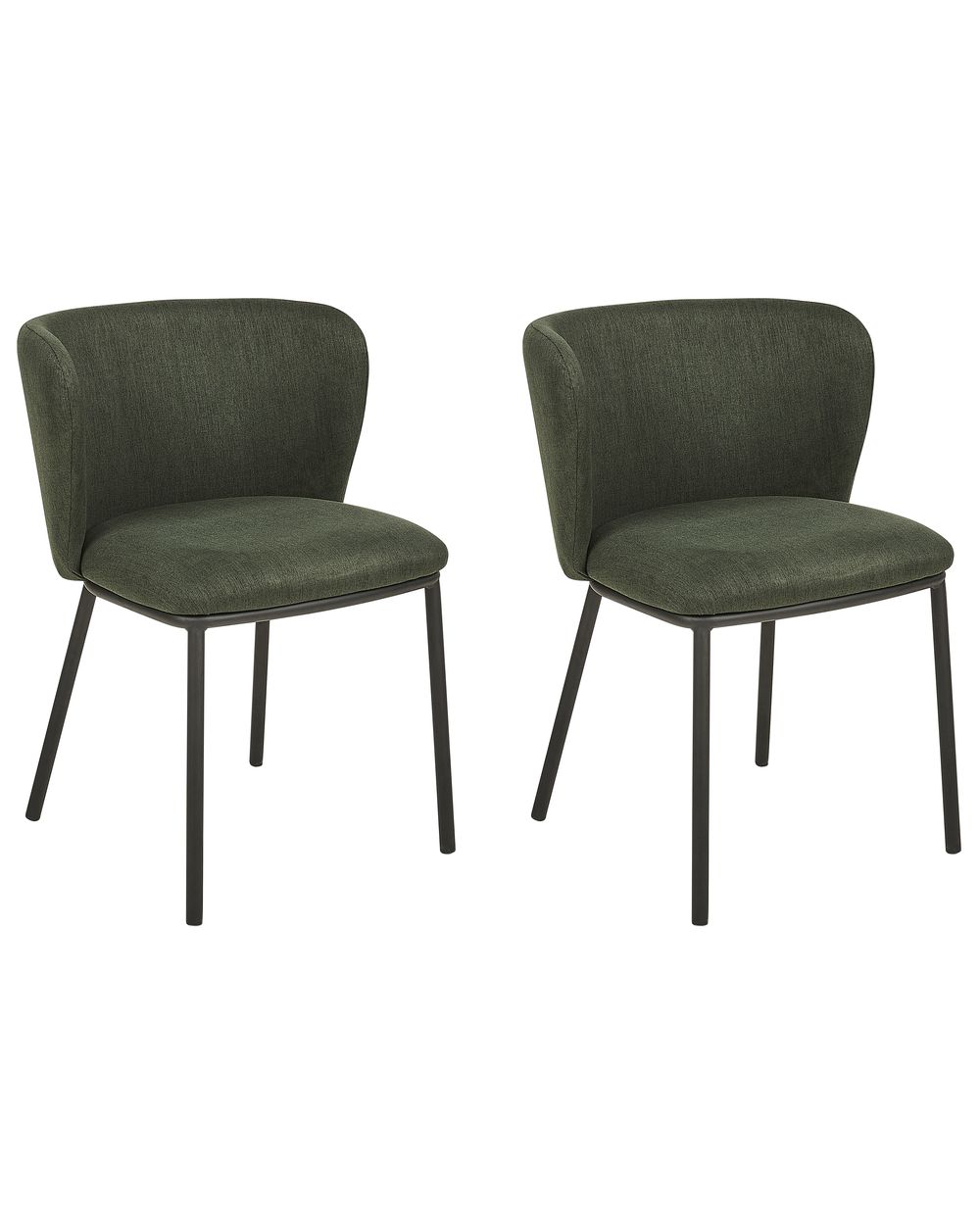 Set med 2 matstolar MINA Mörkgrön