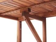 Balcony Table UDINE 70 cm 69 cm Acacia Wood Brown_810102
