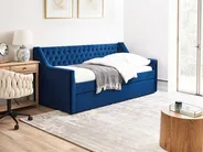 Trundle Bed Velvet MONTARGIS 90 x 200 cm (EU Single) Navy Blue_827004