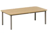 Trädgårdssoffgrupp med bord 5-sits MURATO Metall Beige_1023498