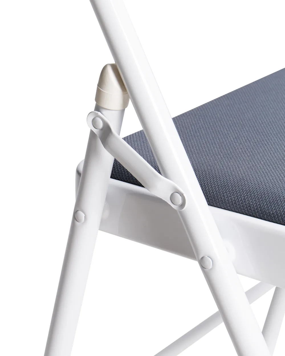 Set of 4 Folding Chairs SPARKS Metal Dark Grey/ White_938614