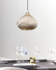 Pendellampa MADON Glas Guld_691474