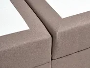 Divan Bed with Storage BARONET Fabric Taupe 160 x 200 cm (EU King Size)_1004573