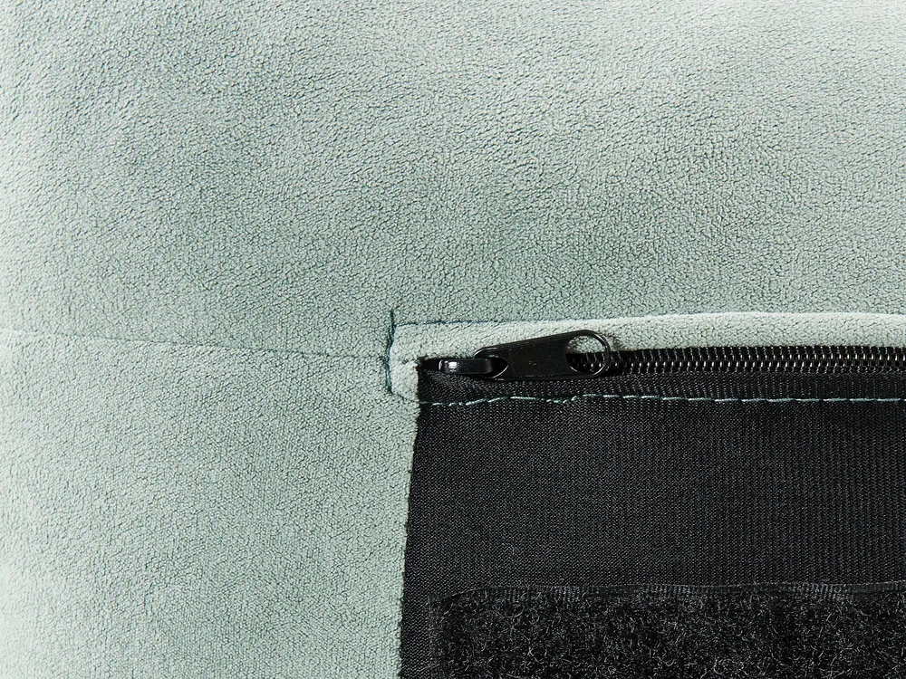 Ottoman Bed BAJONNA Velvet Mint Green 160 x 200 cm (EU King Size)_842849