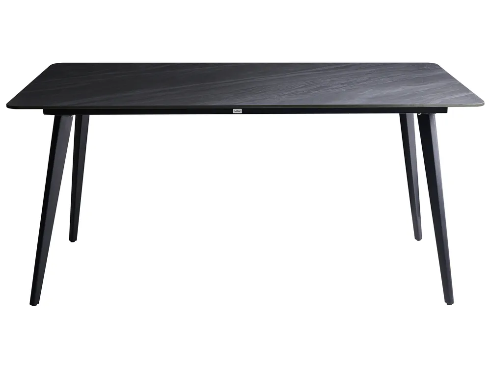 Puutarhapöytä RODALLO 160 cm 90 cm Kivi Musta marmorikuvio_1038260