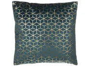 Koristetyynysetti 2 kpl CELOSIA 45 x 45 cm Sametti Sinivihreä Geometrinen kuvio_770087