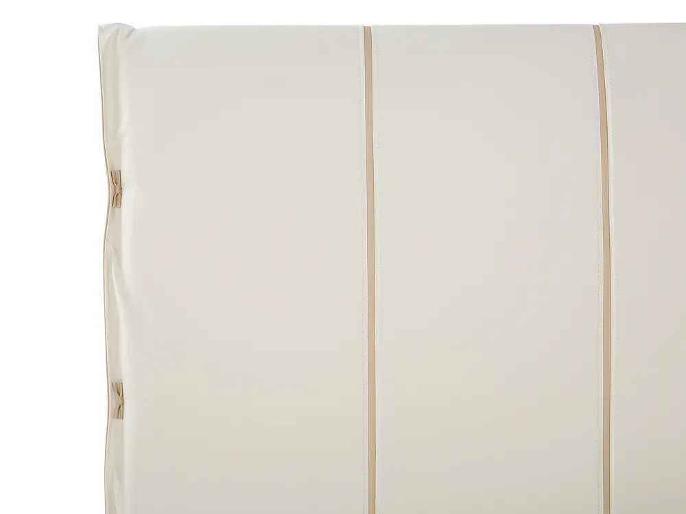 Bed Faux Leather BETIN 160 x 200 cm (EU King Size) Light Beige_788910