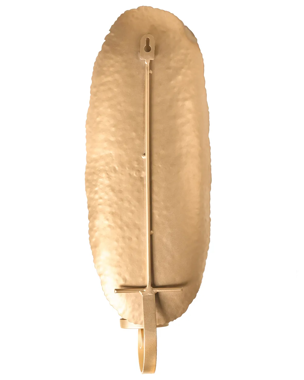 Set of 2 Wall Candle Holders FEIJO 44 cm Metal Gold_968352