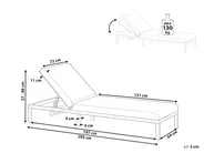 Sun Lounger LARIANO Reclining Metal Graphite Grey_989972
