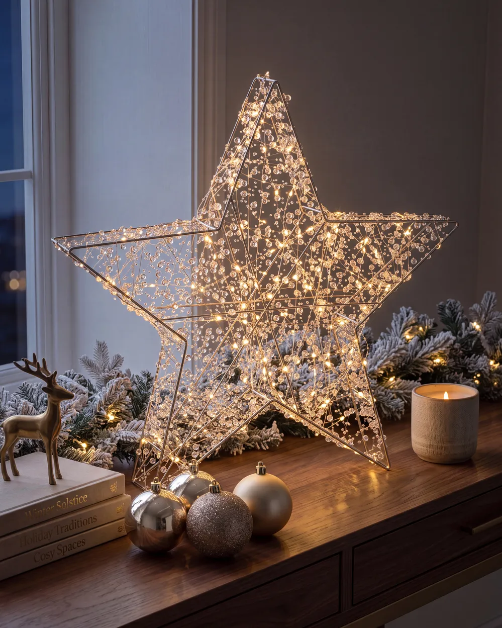 Outdoor Decoration LED MADUM 50 cm Star Silver