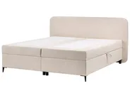 Divan Bed with Storage REGENT Fabric Light Beige 180 x 200 cm (EU Super King)_1065416