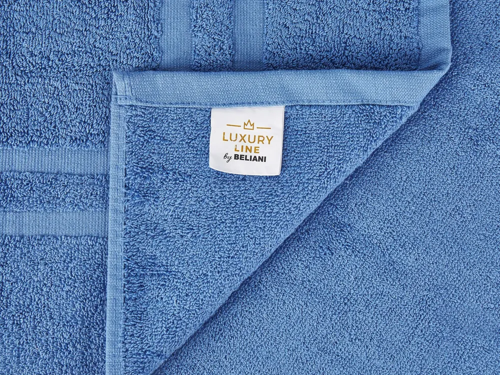 Set of 9 Towels AREORA Cotton Blue_845962