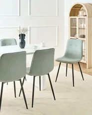Set med 4 matstolar TUSCOLA Ljusgrön_999546