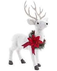 Joulukoriste JANAKKALA 68 cm Poro Valkoinen_1172473