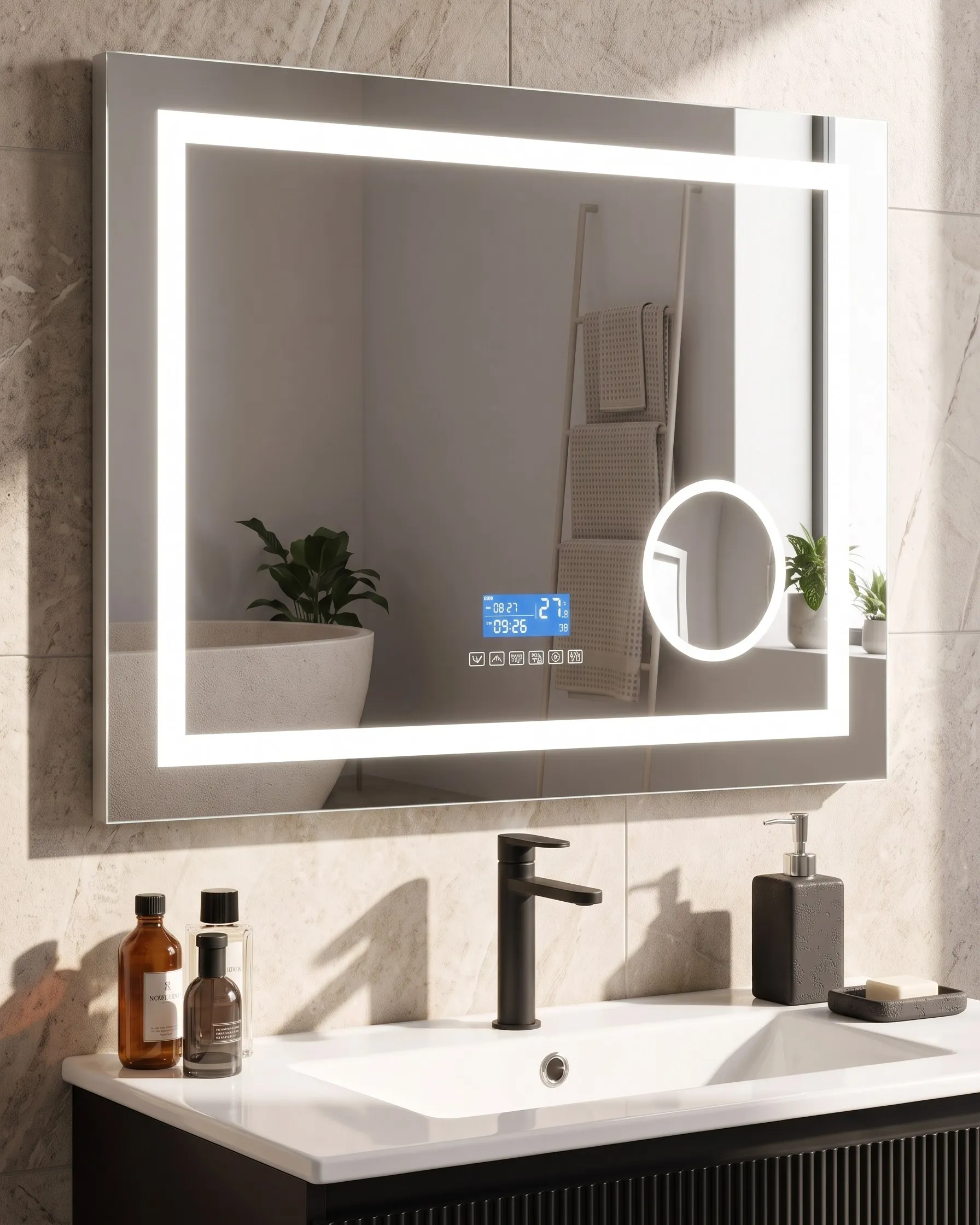 Kylpyhuoneen LED-peili THAIX 80 cm 60 cm Hopea_932203