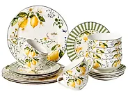 Astiasto 20 osaa LEMONGRASS Posliini Valkoinen/vihreä_1191896