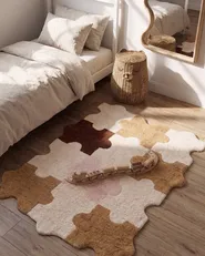 Barnmatta JIGSAW Flerfärgad 90 x 120 cm Bomull_1107502