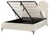 Ottoman Bed SEZANNE Boucle Off-White 160 x 200 cm (EU King Size)