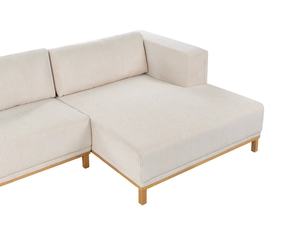 Hörnsoffa 5-sits VENG Manchester Ljusbeige Vänstervänd_1010048
