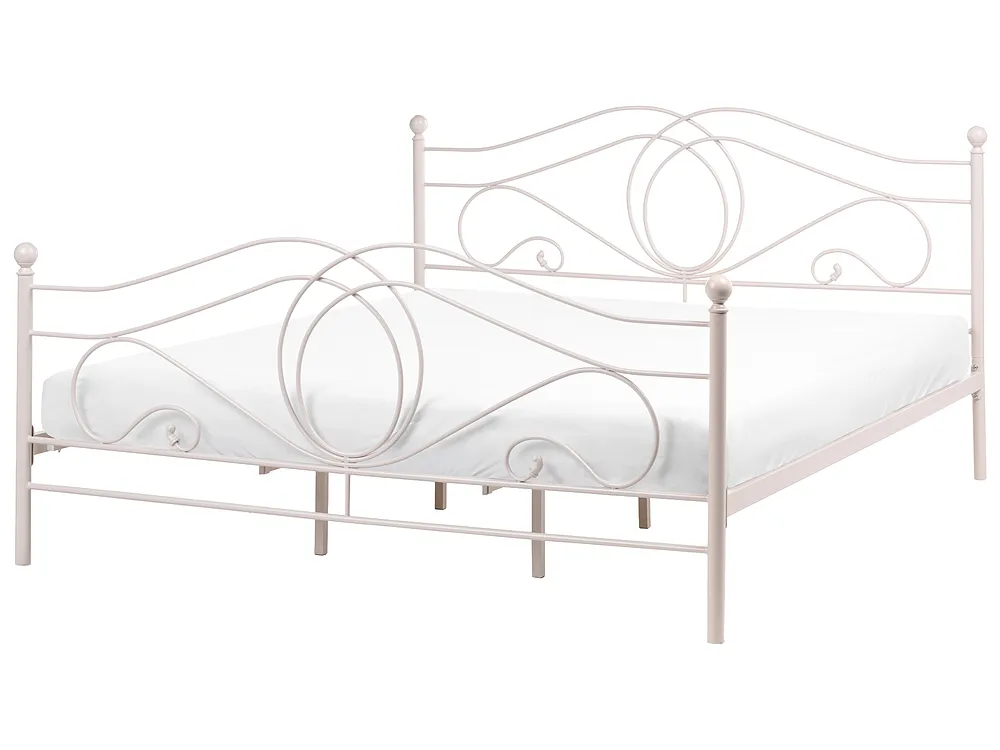 Sänky Metalli LYRA 180 x 200 cm Vaaleanbeige