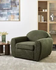 Fåtölj ELLEDE Bouclé Mörkgrön_959908