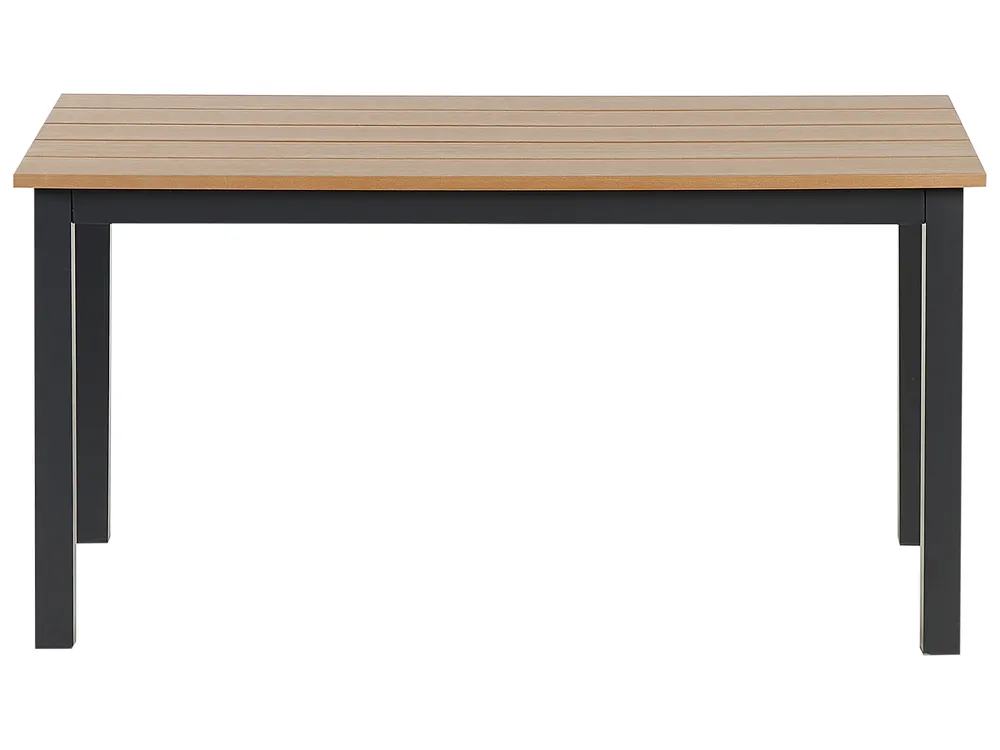Garden Dining Table MESSINA 100 cm 52 cm Black_932070
