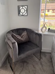 Armchair LARVIK Velvet Grey_832712