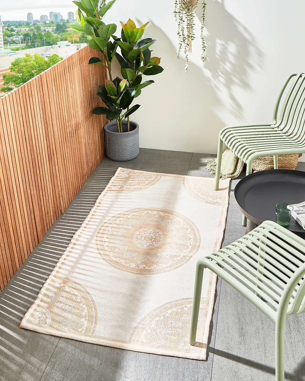 Outdoor Rug HUBLI Beige 80 x 150 cm_1188321
