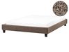 Bed without Headboard Boucle ROANNE 160 x 200 cm (EU King Size) Taupe