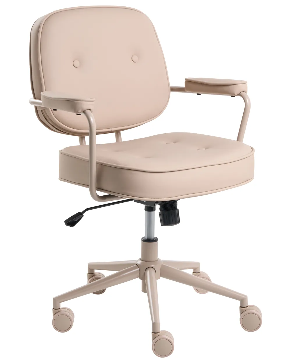 Desk Chair PARAMUS Faux Leather Sand Beige