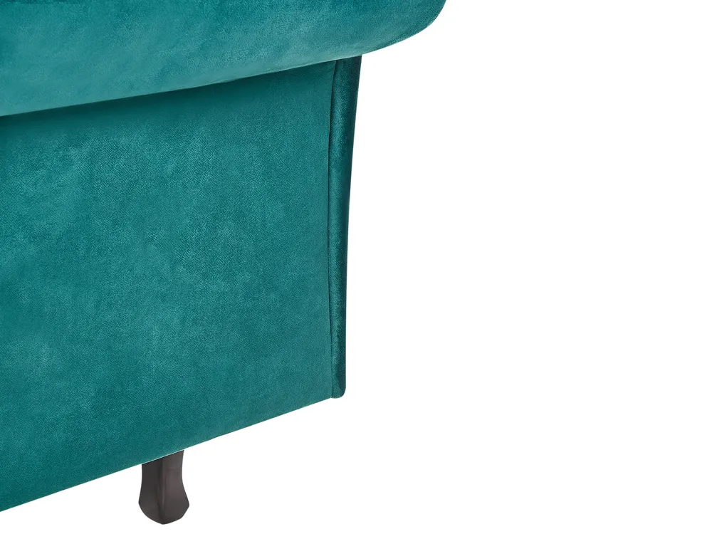 Left-Hand Chaise Longue LATTES II with Cushion Velvet Emerald Green_947566