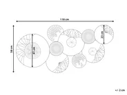 Seinäkoriste CESIUM Metalli 58 cm Hopea_791872