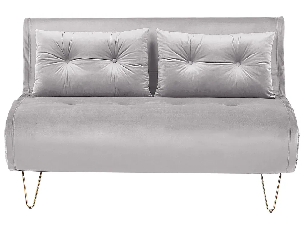 Living Room Set 3 Seater VESTFOLD Velvet Grey_808939