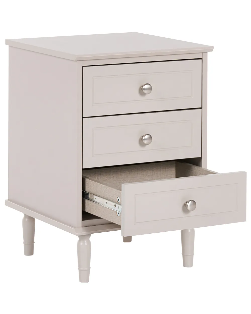 Sängbord med 3 lådor OBERON Beige_1135059