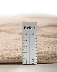 Barneteppe IRINGAL  Lys beige ø 120 cm Bomull_1155031