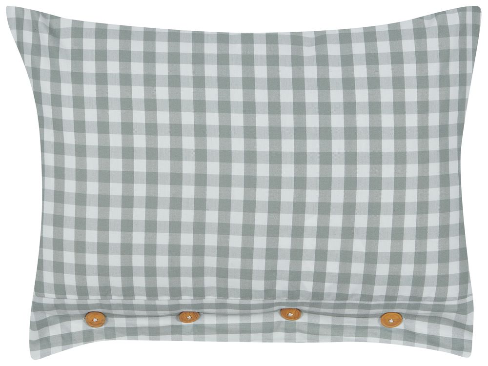Prydnadskudde TALYA 40 x 60 cm Mintgrön Rutigt tryck