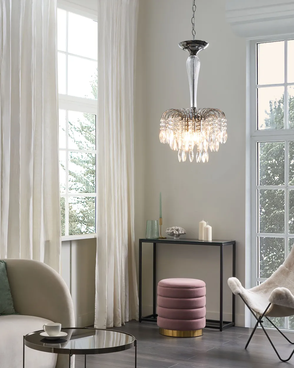 Chandelier ORARA Metal Silver