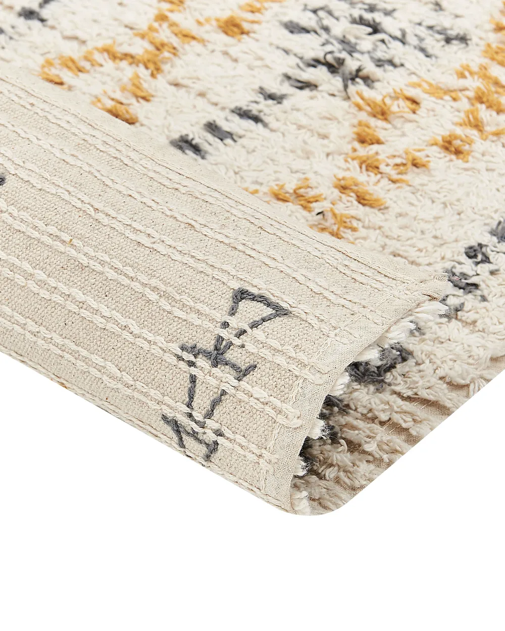 Teppe KADAPA Beige 140 x 200 cm Bomull_839188